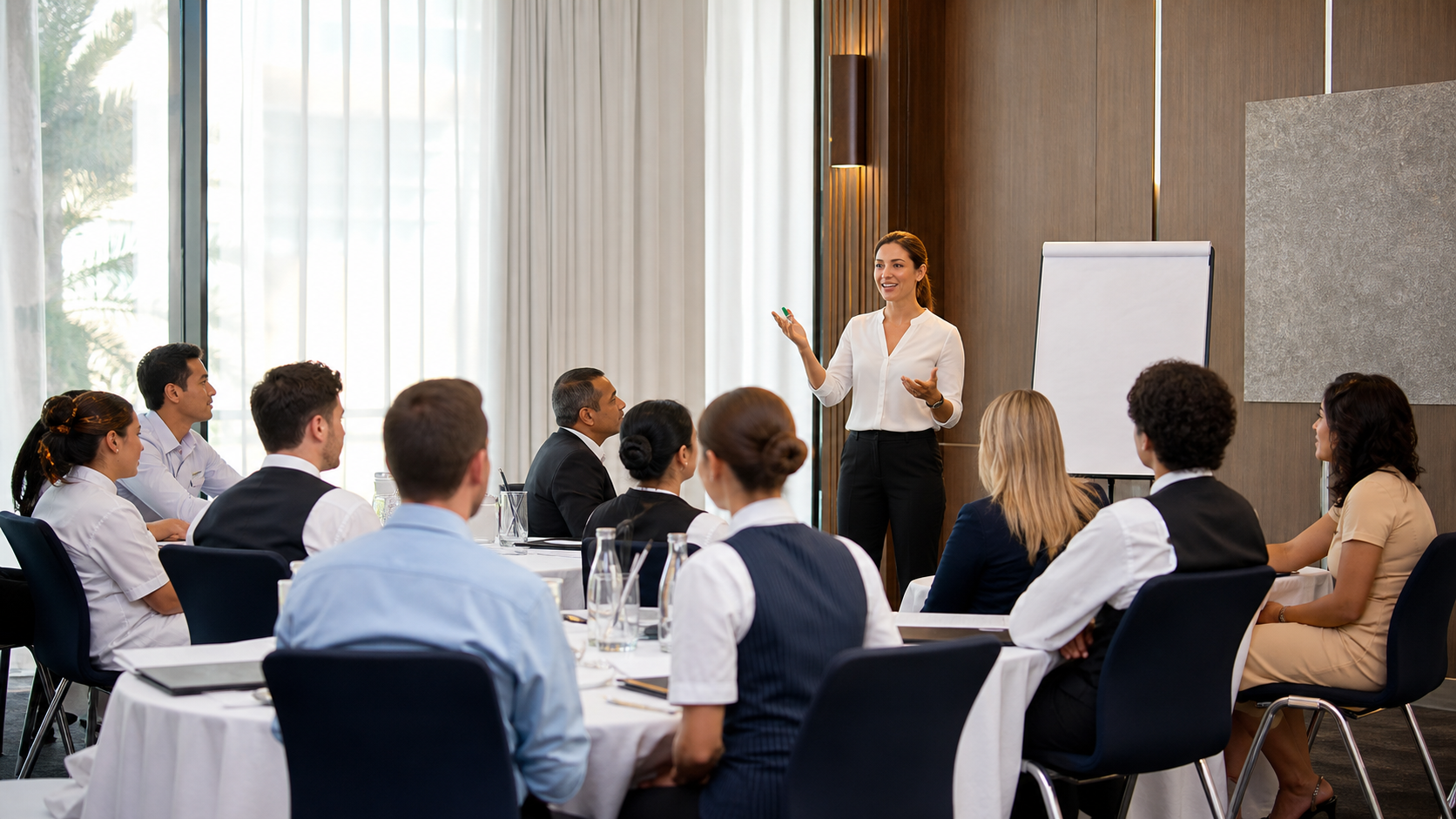 Illustrative professional team training workshop